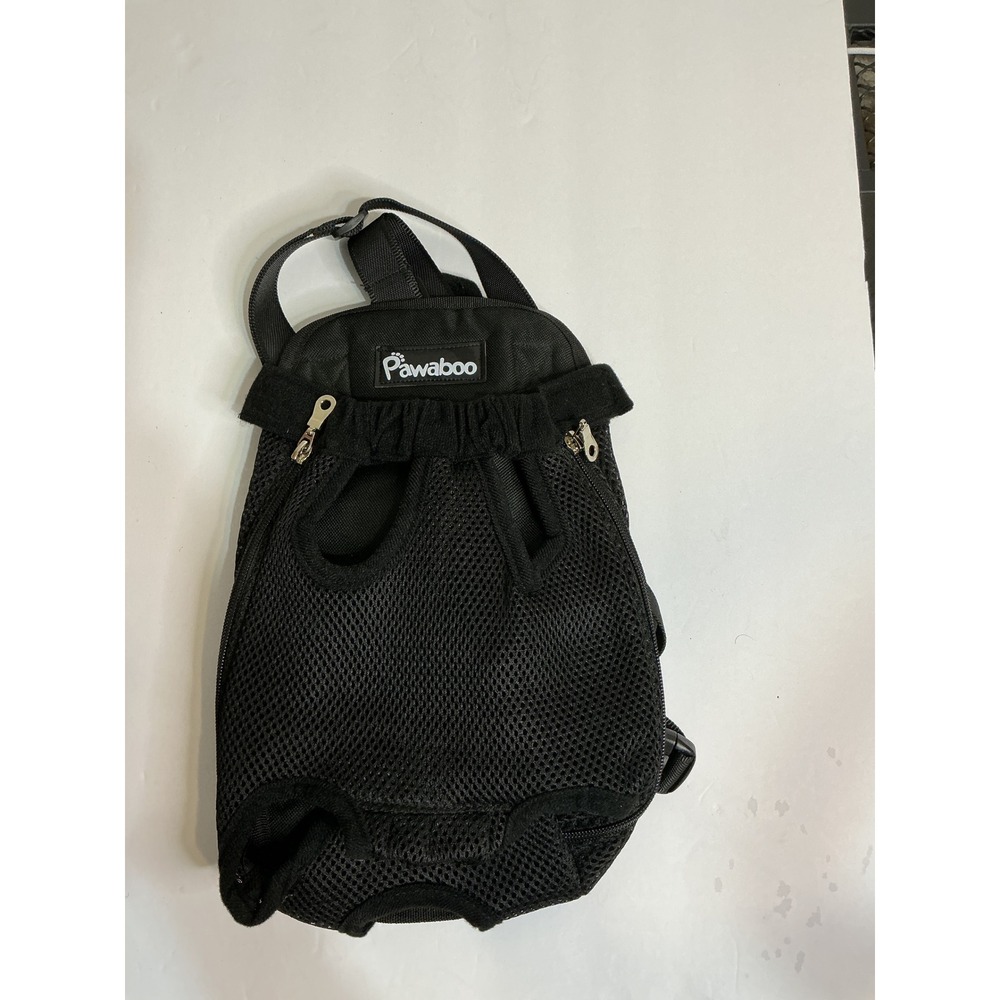Pawaboo Pet Carrier Backpack Small Dog Cat Legs Out Front Travel Bag Black M